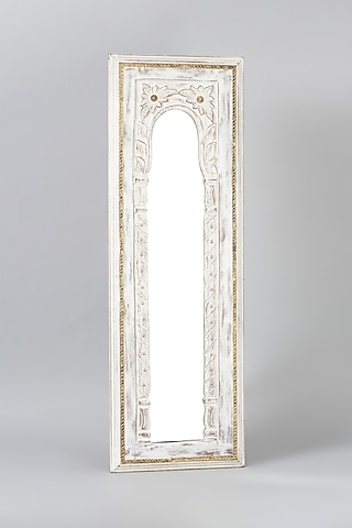 White Mango Wood Wall Mirror by Artisans Rose