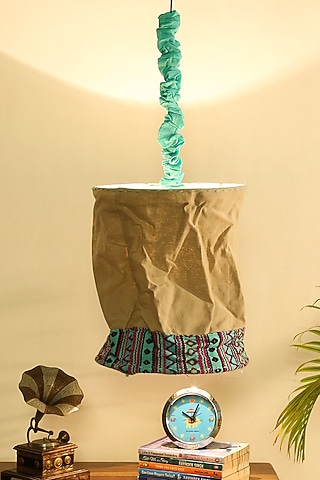 Off-White Canvas Pendant Lamp by Artisans Rose