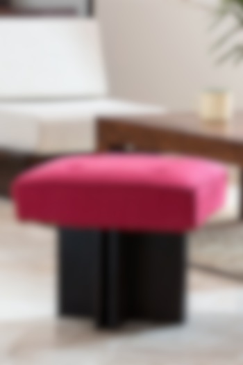 Pink Canvas Pouffe by Artisans Rose at Pernia's Pop Up Shop