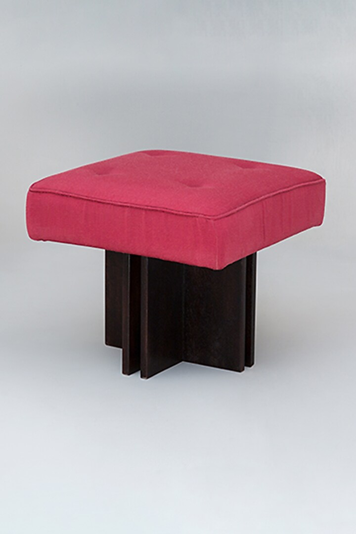 Pink Canvas Pouffe by Artisans Rose at Pernia's Pop Up Shop