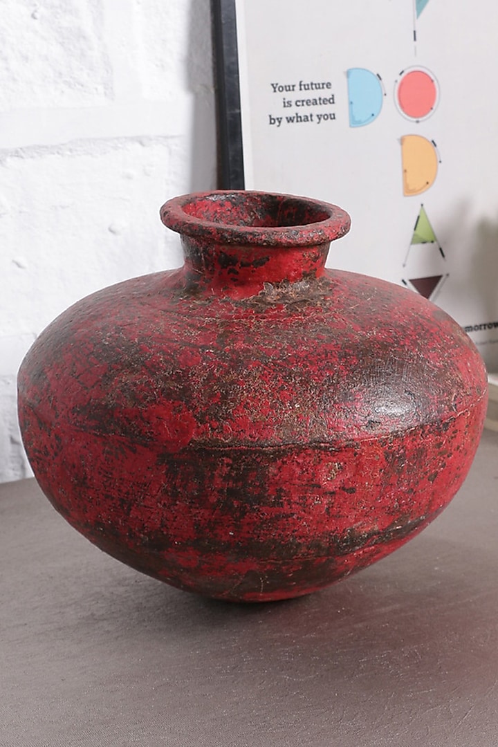 Red Iron Traditional Pot by Artisans Rose