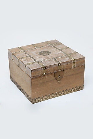 Light Brown Mangowood & MDF Box by Artisans Rose