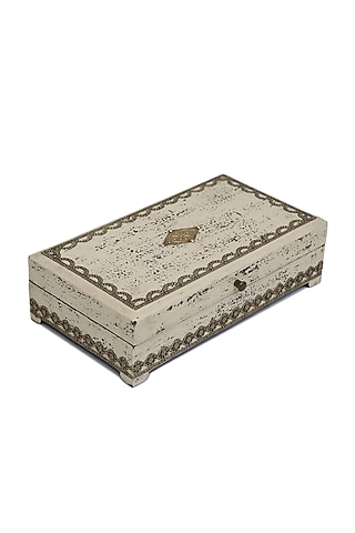 Off-White Mangowood & MDf Box by Artisans Rose