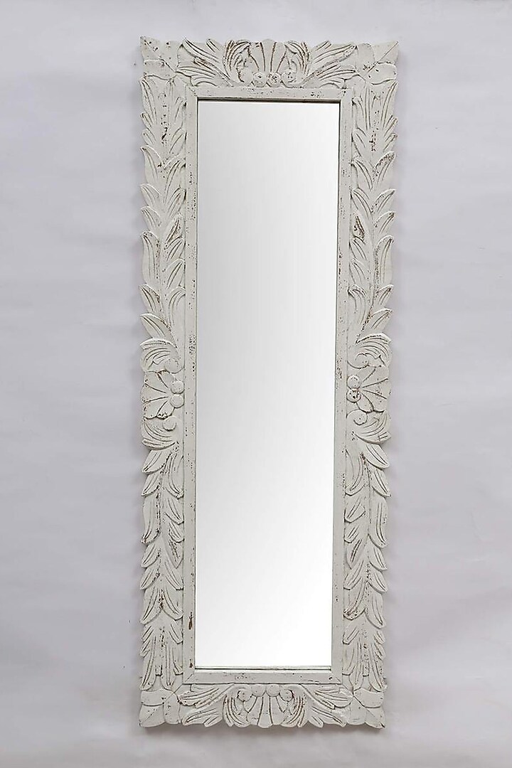 White Mangowood Mirror by Artisans Rose at Pernia's Pop Up Shop