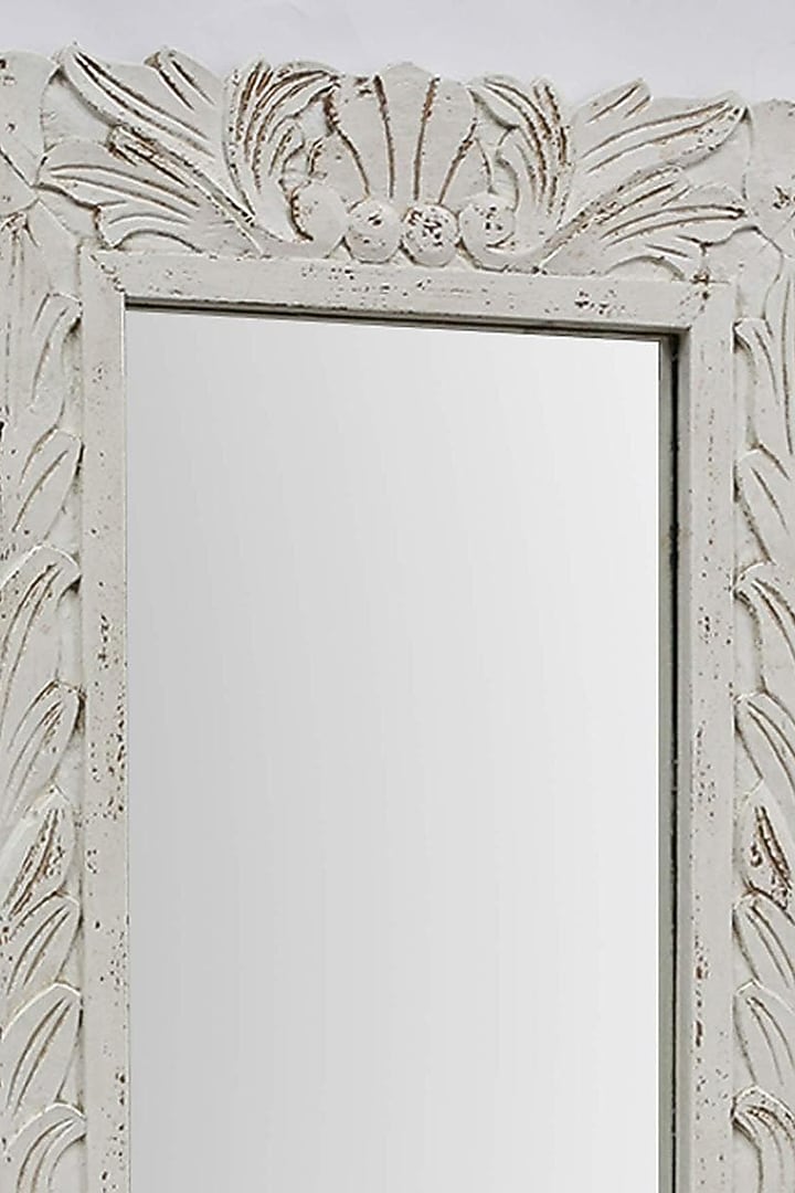 White Mangowood Mirror by Artisans Rose at Pernia's Pop Up Shop