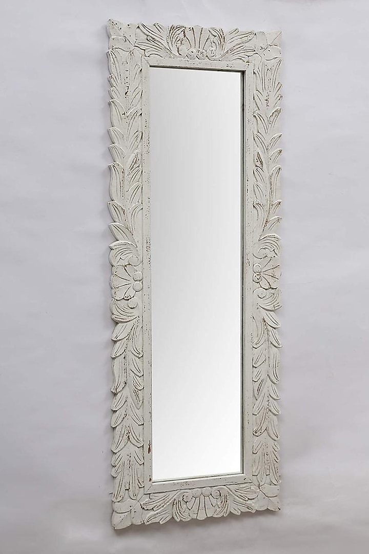 White Mangowood Mirror by Artisans Rose at Pernia's Pop Up Shop