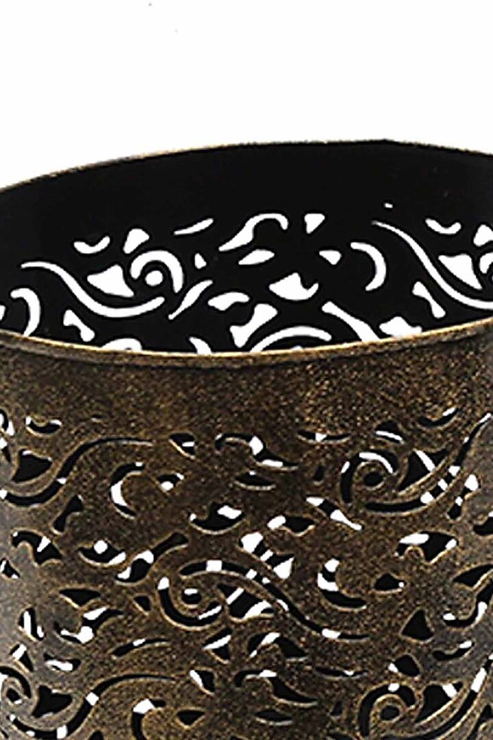 Gold Iron Tea Light Holder by Artisans Rose at Pernia's Pop Up Shop