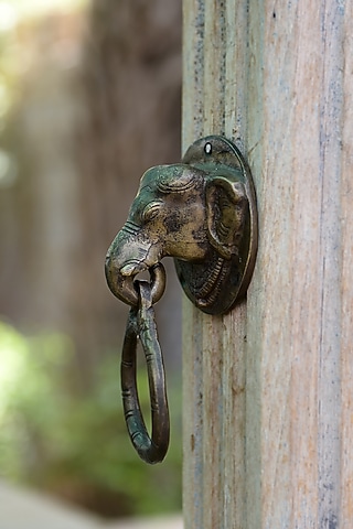 Gold Brass Elephant Handle by Artisans Rose
