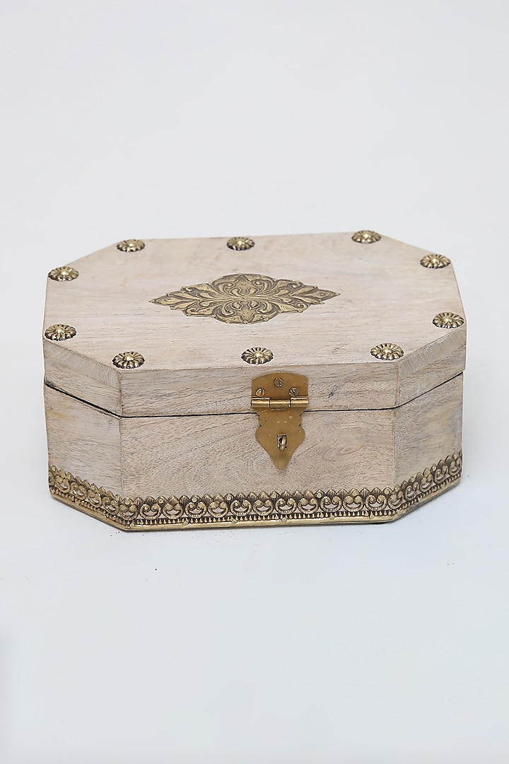 Off-White Mangowood & MDF Box by Artisans Rose