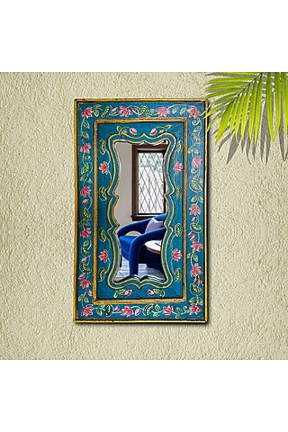 Multi-Colored Recycled Wood Mirror by Artisans Rose