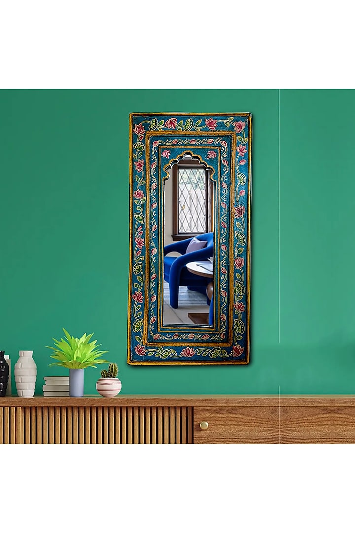 Multi-Colored Recycled Wood Mirror by Artisans Rose at Pernia's Pop Up Shop