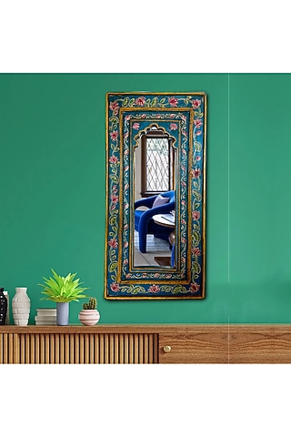 Multi-Colored Recycled Wood Mirror by Artisans Rose