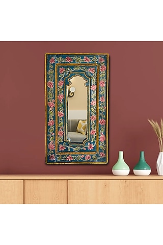 Multi-Colored Recycled Wood Mirror by Artisans Rose