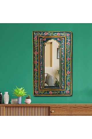 Multi-Colored Recycle Wood Mirror by Artisans Rose