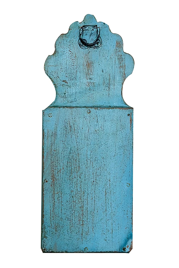Blue Recycle Wood Mirror by Artisans Rose at Pernia's Pop Up Shop