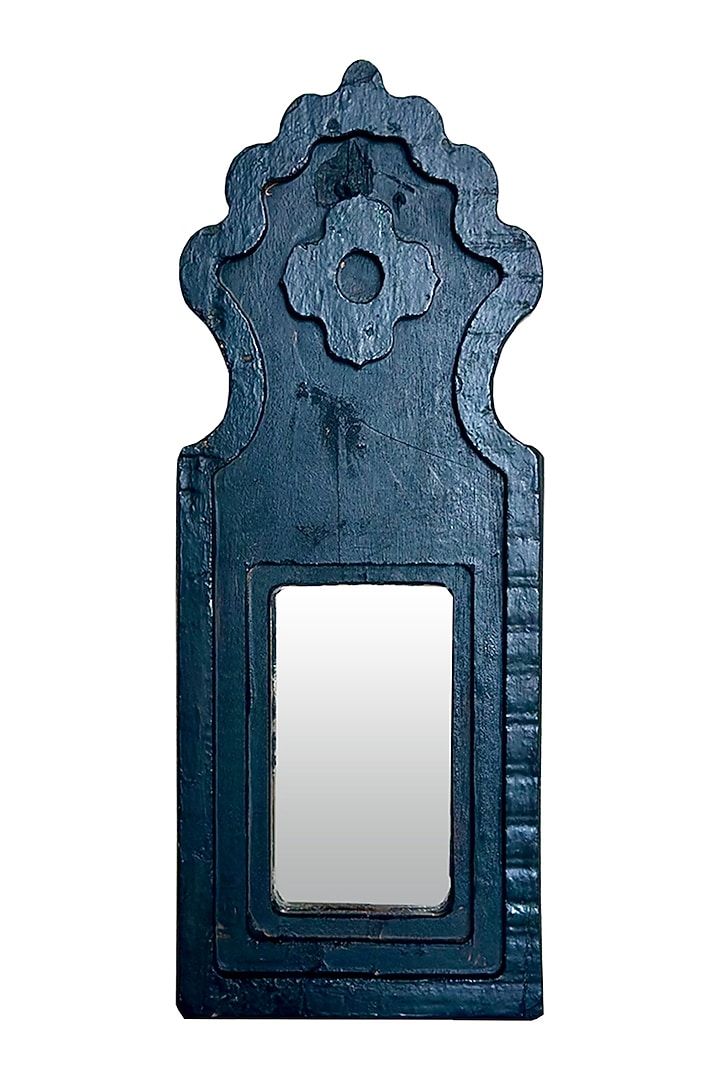 Black Recycle Wood Mirror by Artisans Rose at Pernia's Pop Up Shop