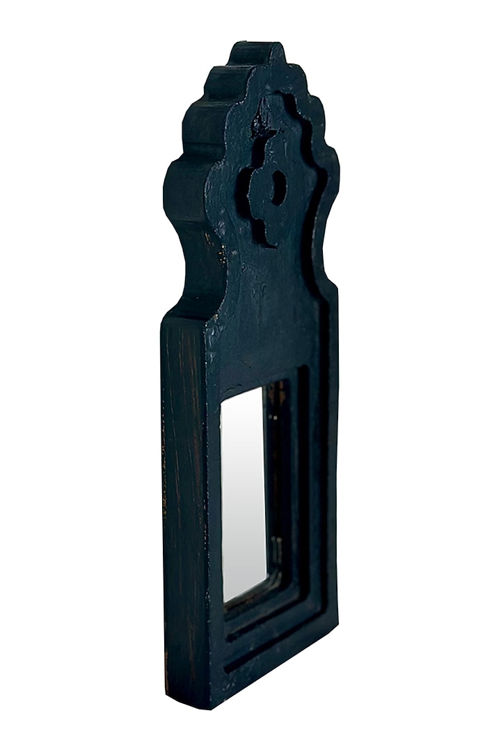 Black Recycle Wood Mirror by Artisans Rose at Pernia's Pop Up Shop