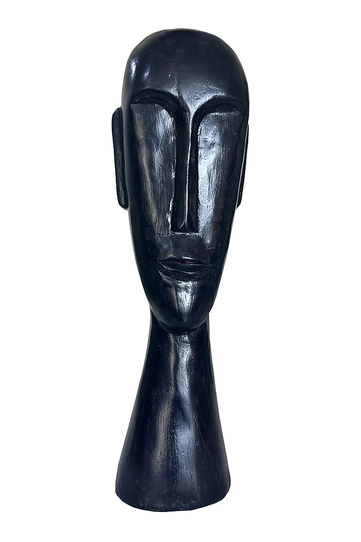 Black Wood Head Sculpture by Artisans Rose at Pernia's Pop Up Shop