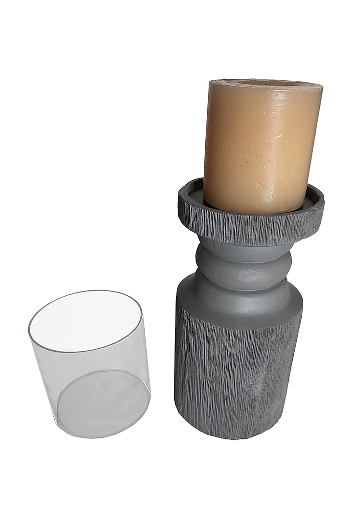 Grey Wood & Glass Lathe by Artisans Rose at Pernia's Pop Up Shop