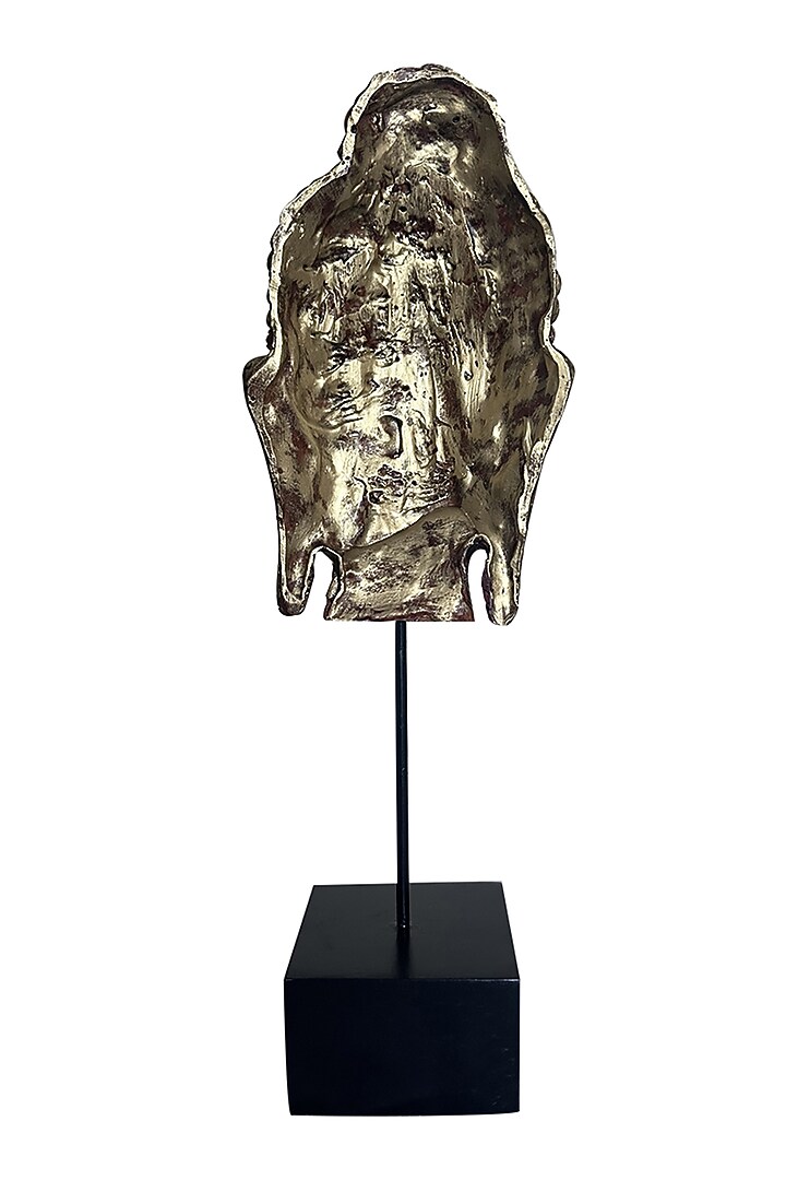 Gold Wood & Metal Head Sculpture by Artisans Rose at Pernia's Pop Up Shop