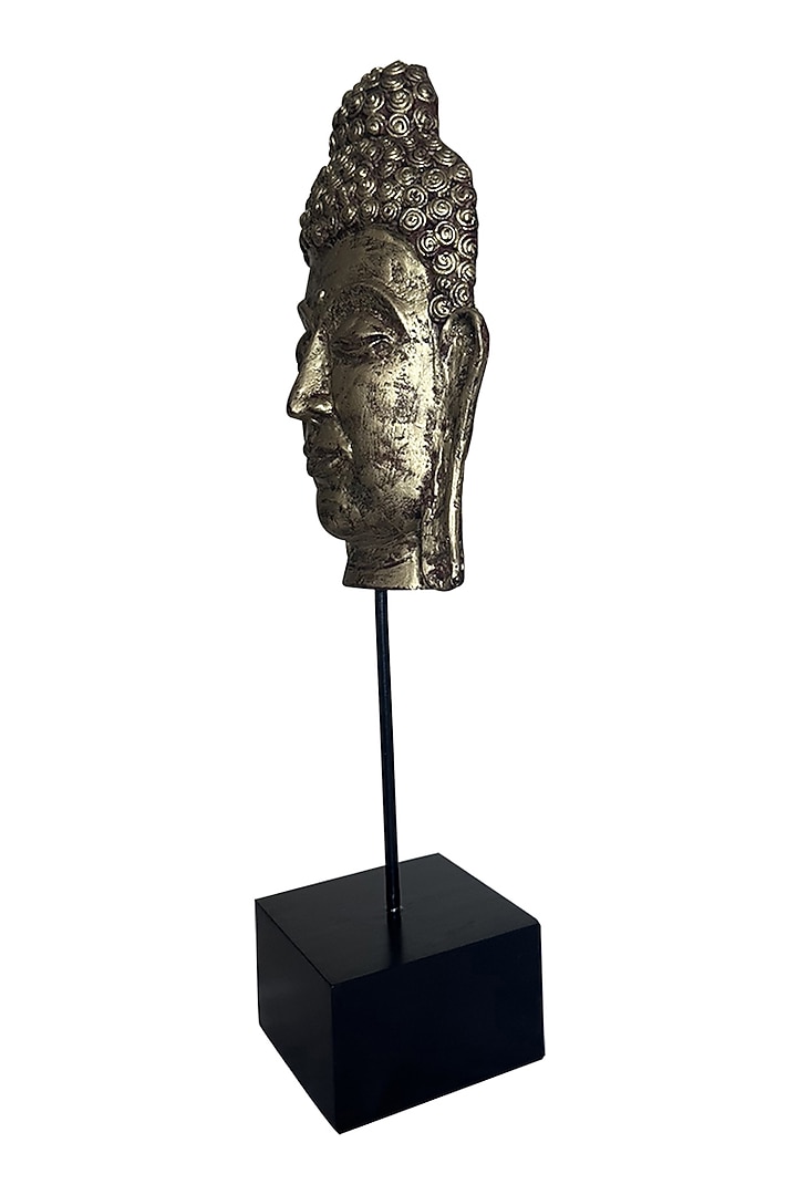 Gold Wood & Metal Head Sculpture by Artisans Rose at Pernia's Pop Up Shop