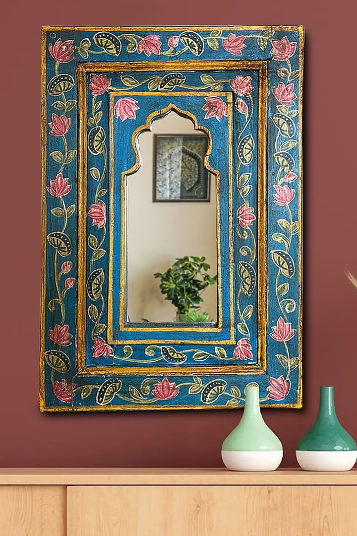 Multi-Colored Recycled Wood Mirror by Artisans Rose at Pernia's Pop Up Shop