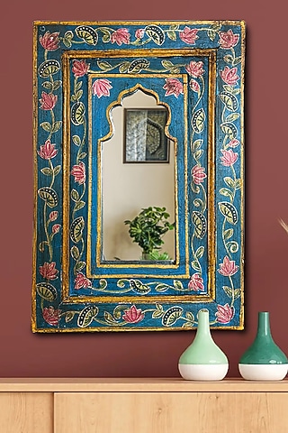Multi-Colored Recycled Wood Mirror by Artisans Rose