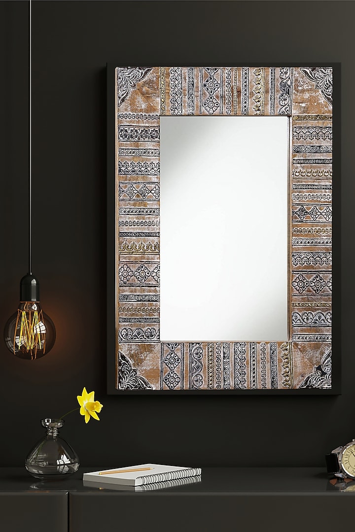 Natural MDF Wall Mirror by Artisans Rose