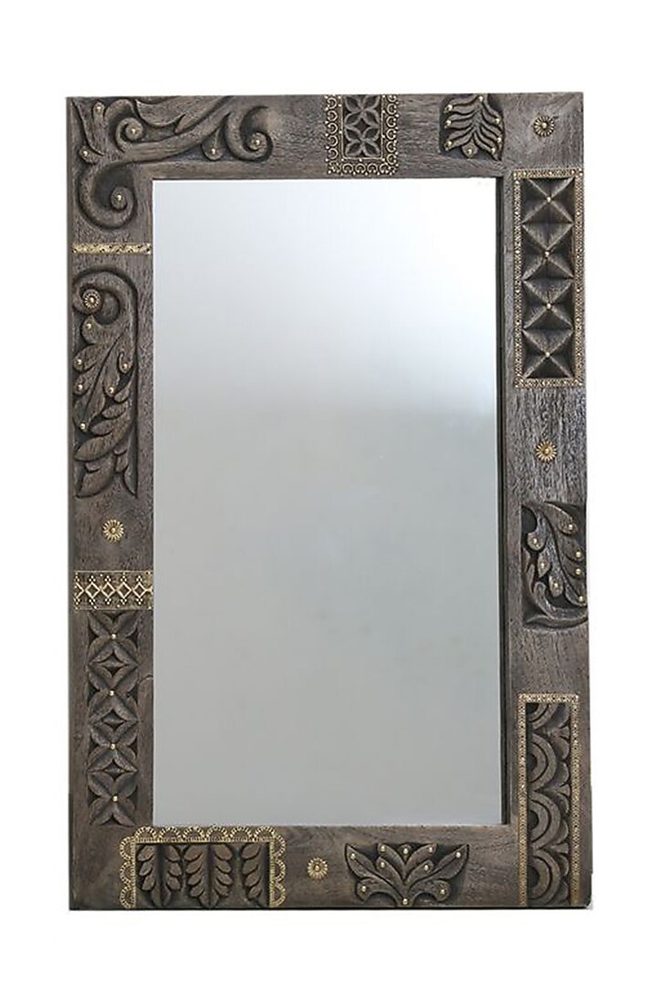 Grey Mango Wood Mirror by Artisans Rose at Pernia's Pop Up Shop