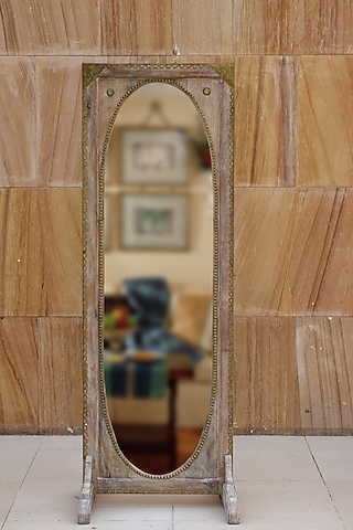 Natural Mango Wood Full Length Mirror by Artisans Rose