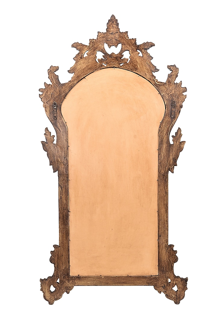 Gold Wall Mirror In Mango Wood by Artisans Rose at Pernia's Pop Up Shop