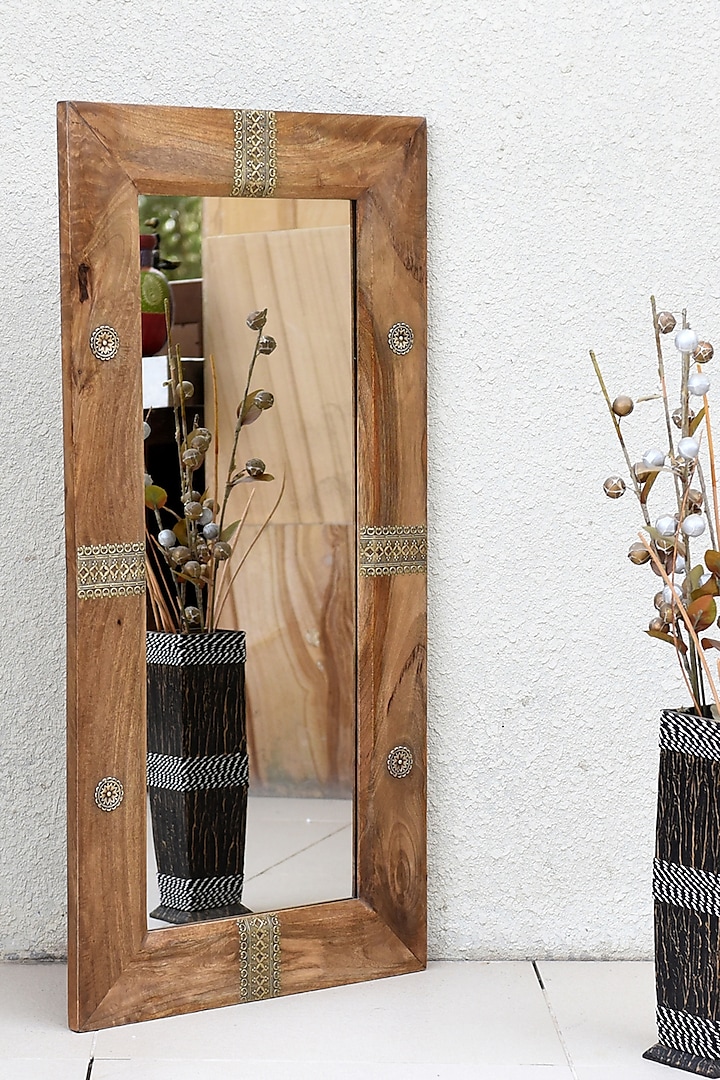 Brown Glass Mirror by Artisans Rose