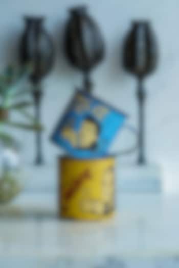 Blue & Yellow Enamel Mugs (Set of 2) by Artisans Rose at Pernia's Pop Up Shop