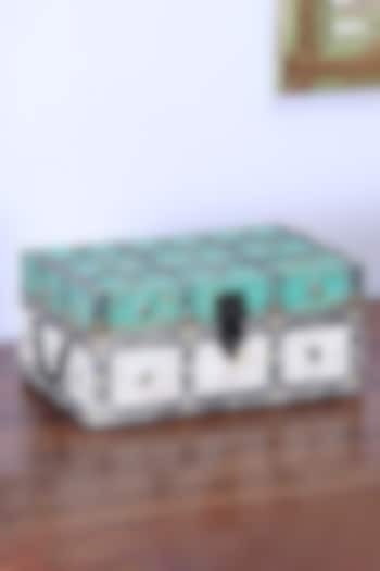 Green Wooden Rustic Utility Box by Artisans Rose at Pernia's Pop Up Shop