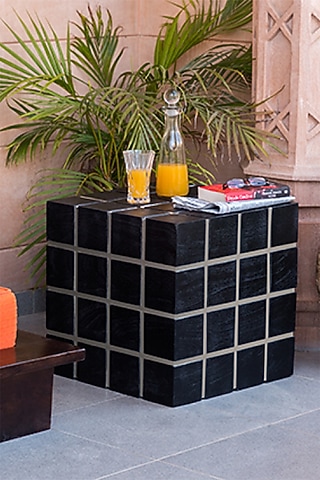 Black Mango Wood Table by Artisans Rose