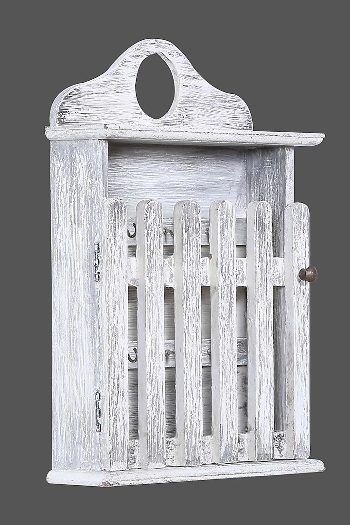 White Mango Wood Key Holder by Artisans Rose at Pernia's Pop Up Shop