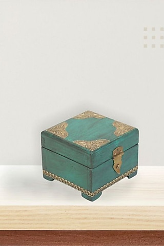 Green Mango Wood & MDF Utility Box by Artisans Rose
