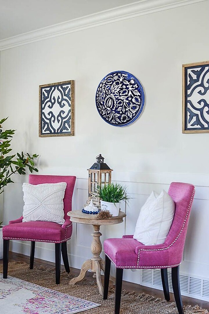 Blue & White Ceramic Wall Decor by Artisans Rose at Pernia's Pop Up Shop