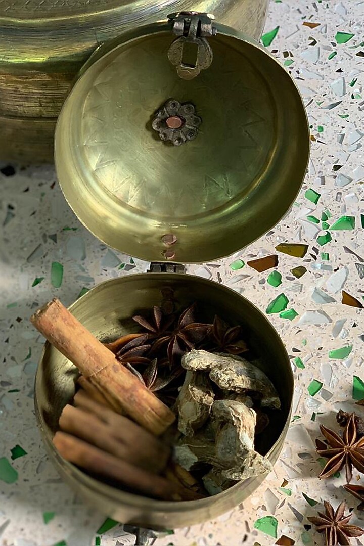 Gold Brass Utility Box by Artisans Rose at Pernia's Pop Up Shop
