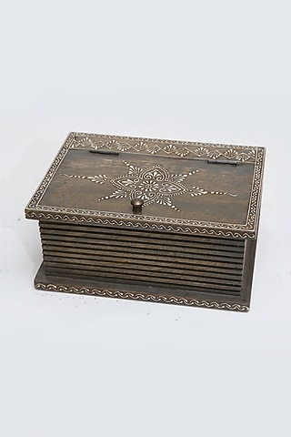 Grey Mango Wood Utility Box by Artisans Rose