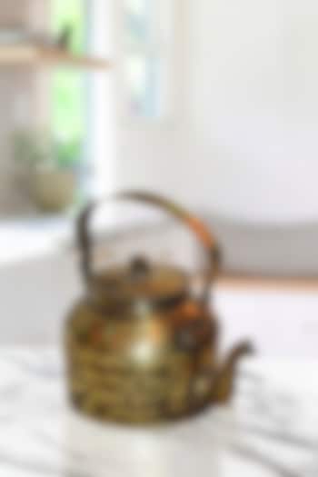 Antique Brass Tea Kettle by Artisans Rose