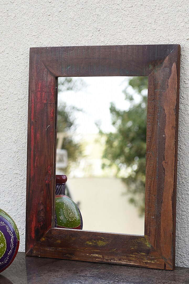 Brown MDF Wall Mirror by Artisans Rose at Pernia's Pop Up Shop