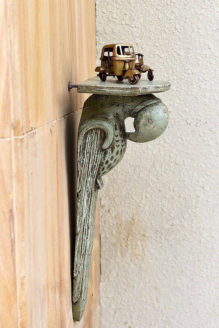 Olive Green MDF Wall Rack by Artisans Rose at Pernia's Pop Up Shop