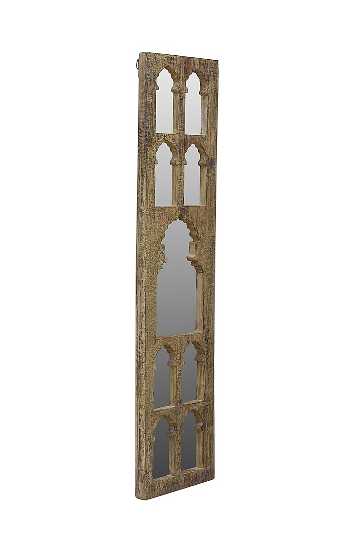 Brown Rustic MDF Wall Mirror by Artisans Rose at Pernia's Pop Up Shop