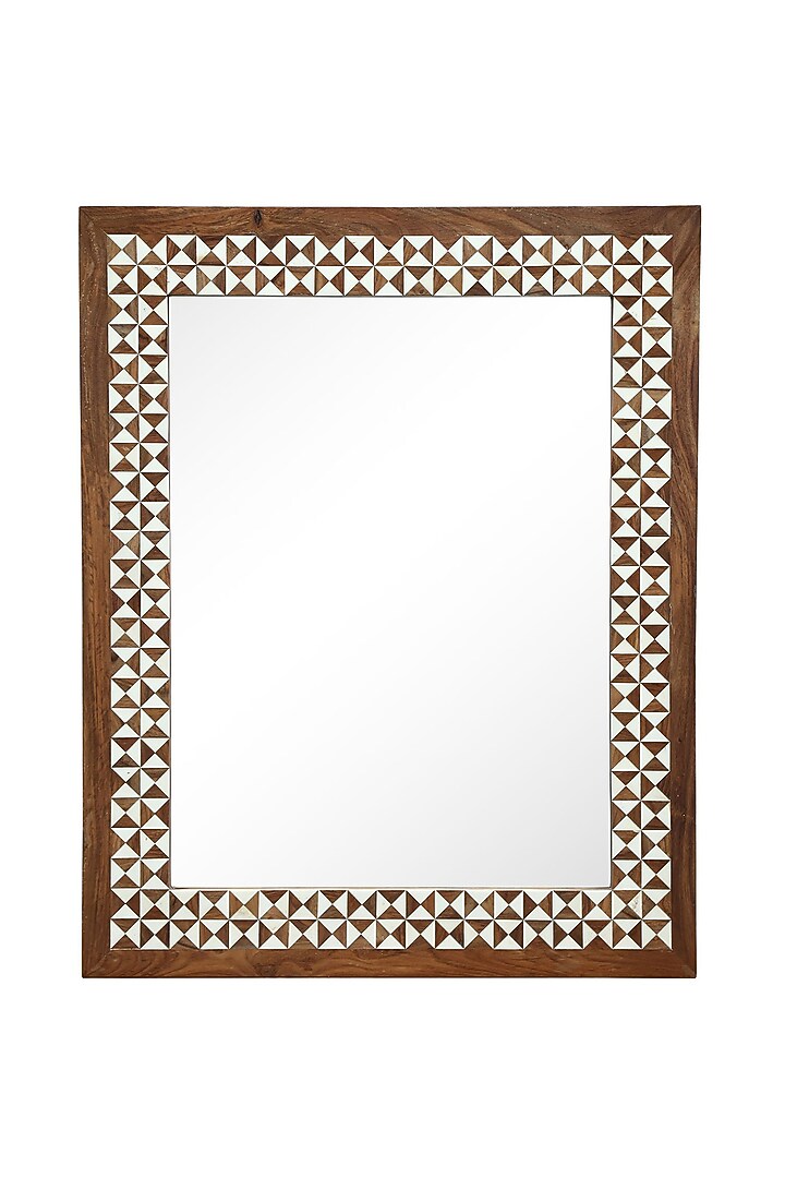 Brown Wood Wall Mirror by Artisans Rose at Pernia's Pop Up Shop