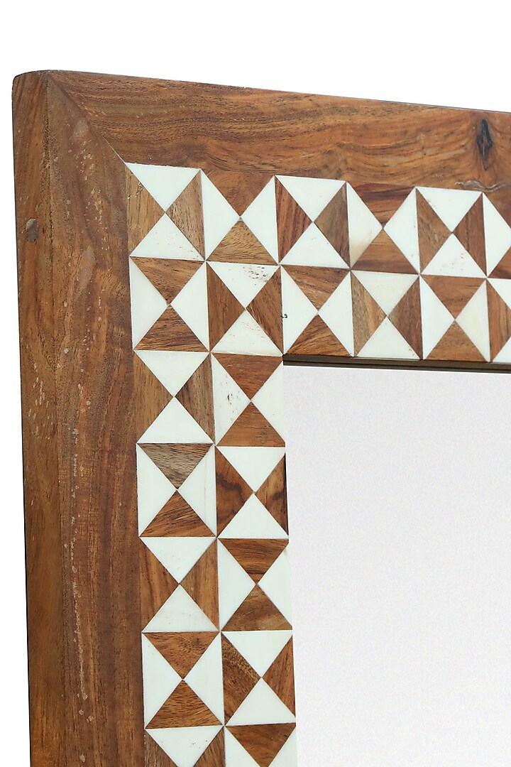 Brown Wood Wall Mirror by Artisans Rose at Pernia's Pop Up Shop
