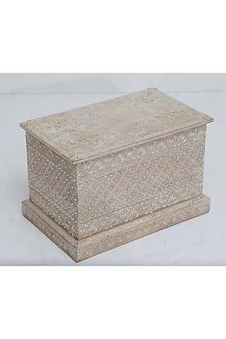 Off-White Mango Wood Utility Box by Artisans Rose