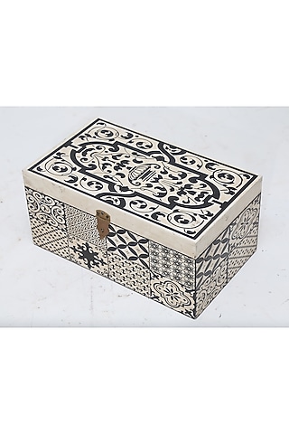 Black & White MDF Utility Box by Artisans Rose