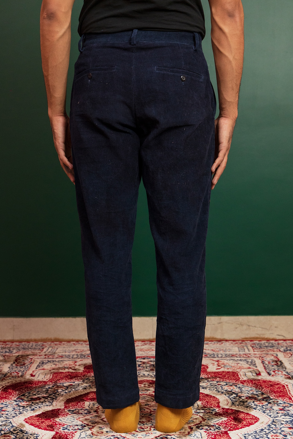 Buy Hackett London Men Navy Corduroy Trousers Online  785670  The  Collective