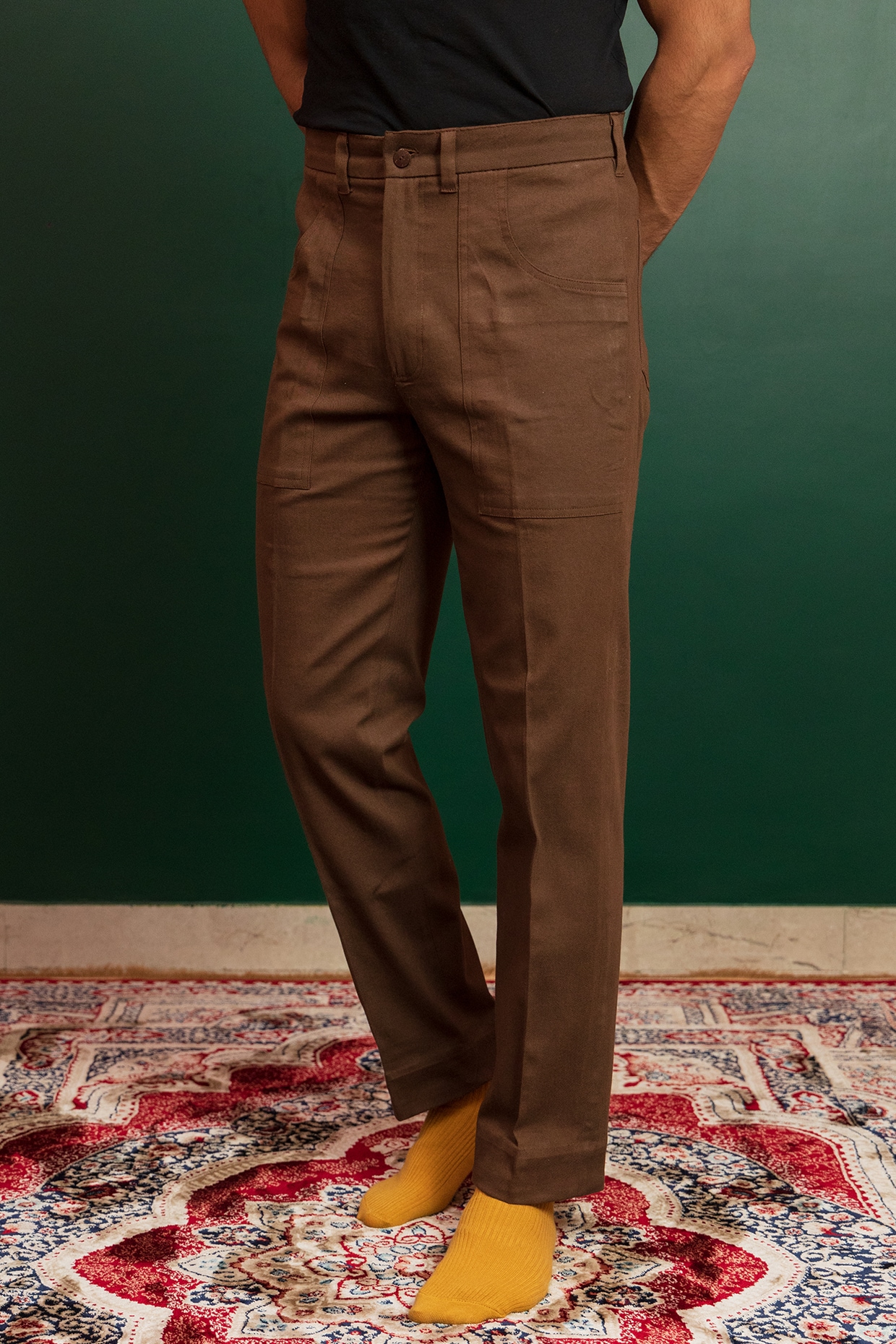 cotton lycra Slim Fit Men Brown Trousers - Buy cotton lycra Slim Fit Men  Brown Trousers Online at Best Prices in India | Flipkart.com